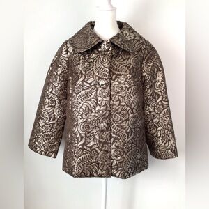 Banana Republic Brocade Silk Metallic Jacket Blazer